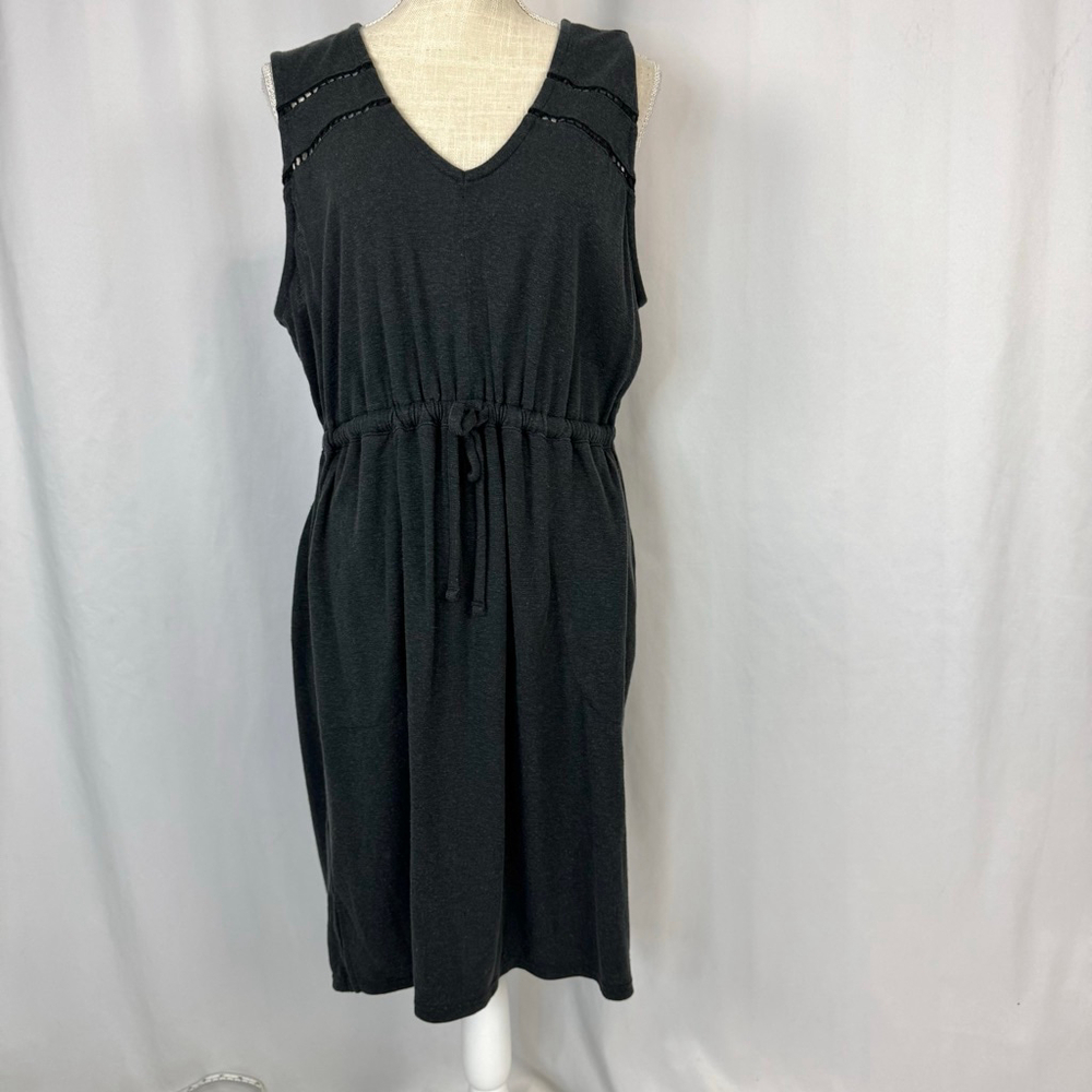 Prana Cozy Up Korrine Dress Women’s Large Dark Charcoal Gray Eco Friendly